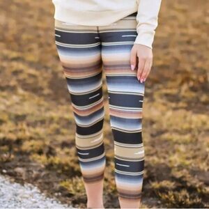 Tasha Polizzi Multicolor Striped Western Leggings Size XS NWTS